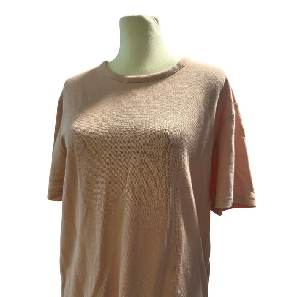 Nordstrom 100% Pima Cotton Short Sleeve Tee, Peach, Women's Size Medium, NWT - Picture 2 of 7